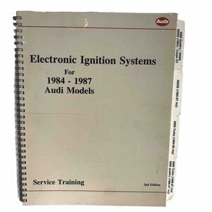 Audi 1984-1987 Electronic Ignition Systems Service Training Manual Book 2nd Ed